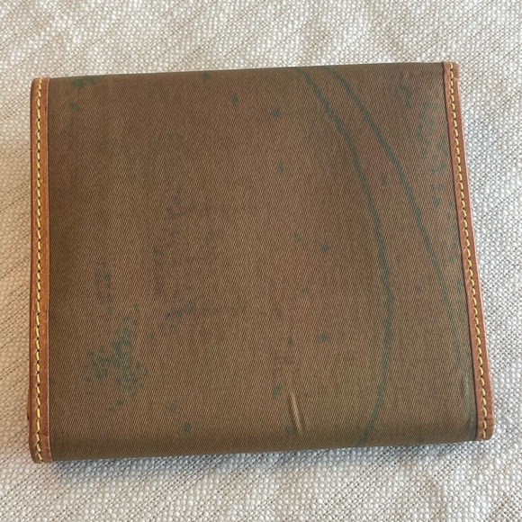 EUC VINTAGE ETRO SIGNATURE PAISLEY PRINT CANVAS TRIFOLD, LEATHER TRIM & INTERIOR - Picture 3 of 16